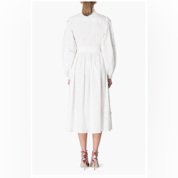 Carolina Herrera NWT Embroidered Balloon Sleeve Shirtdress - Picture 4 of 7